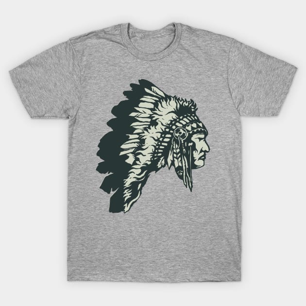 Native American Indian Warrior T-Shirt by XOZ